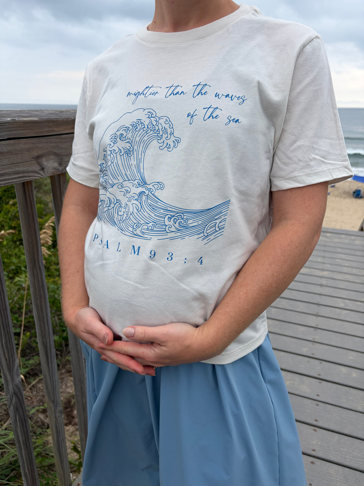 Psalm 93:4 “Mightier Than the Waves” Heavyweight Boxy Tee