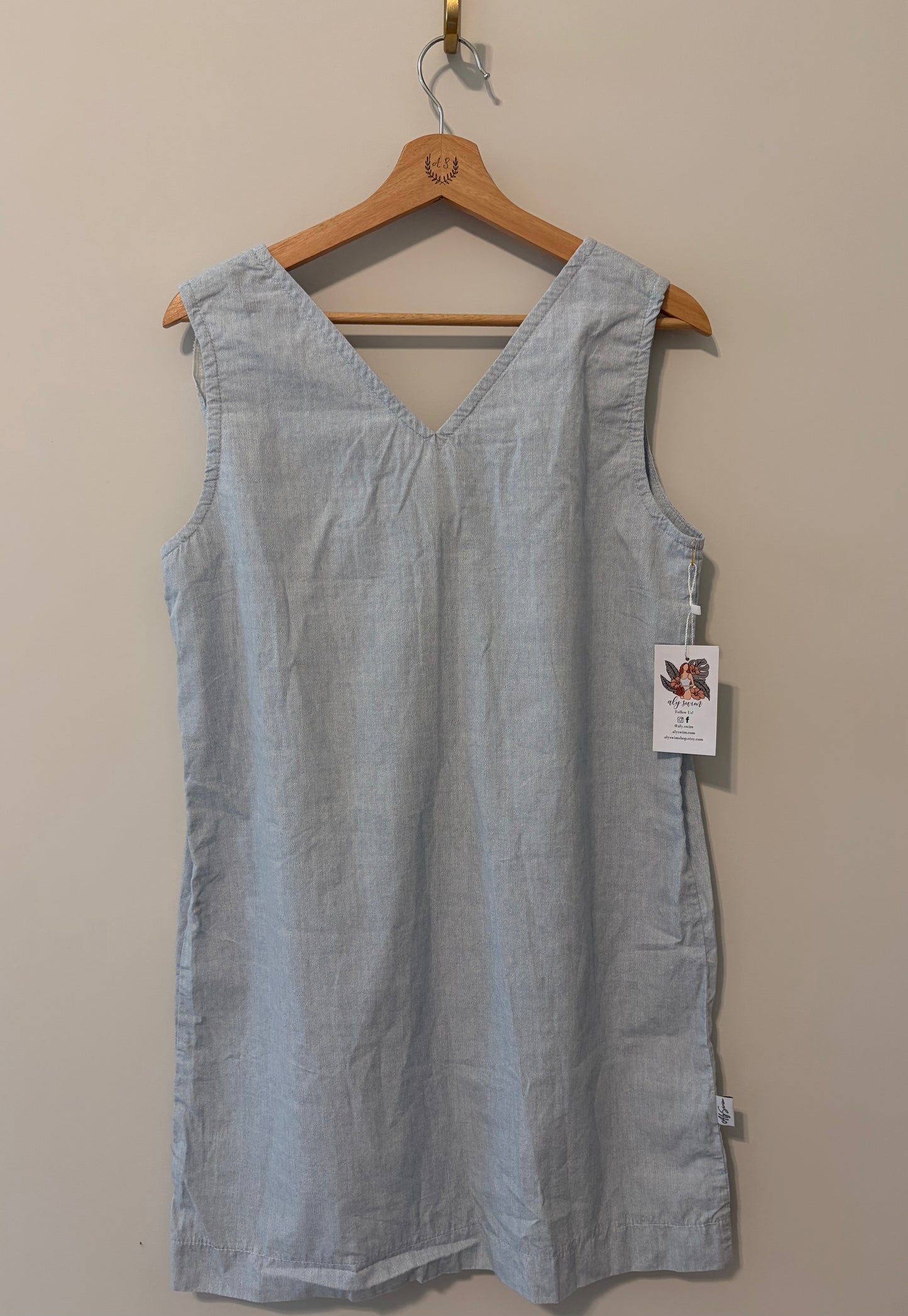 Women’s 100% Cotton Chambray Beach Dress