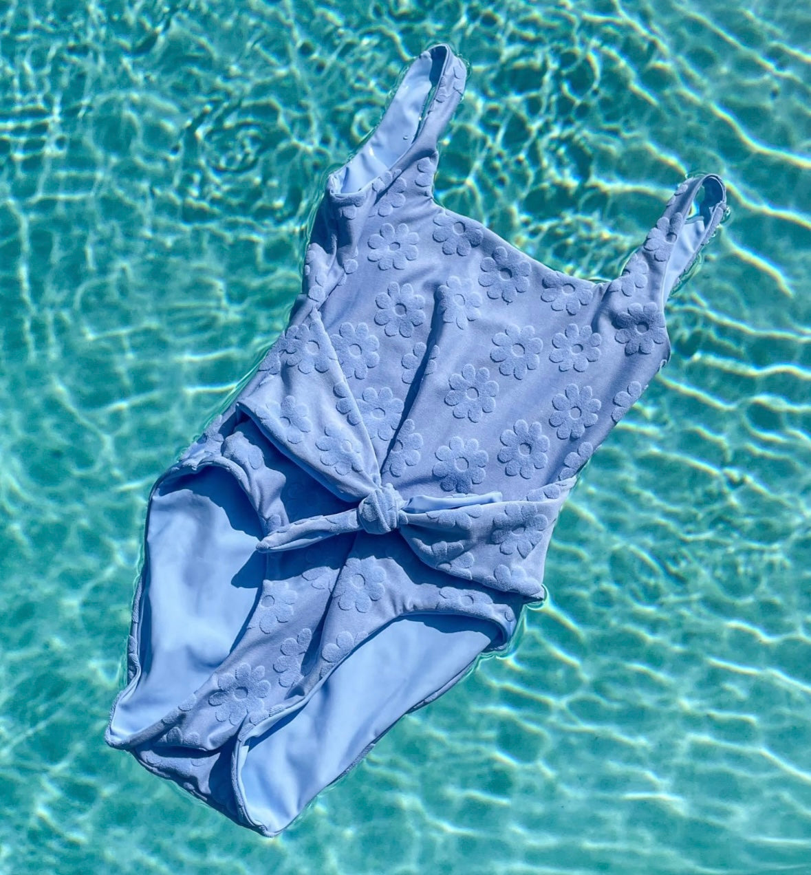 Sky Blue Terry Daisy One Piece