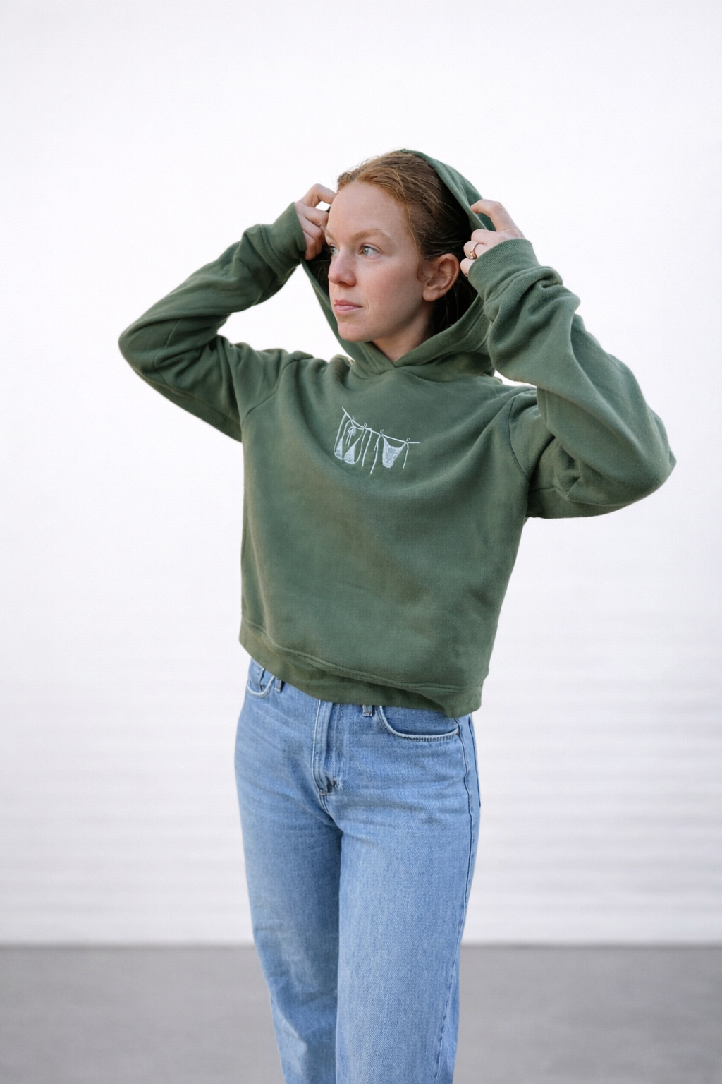Bikini on Line Mid-Length Hoodie