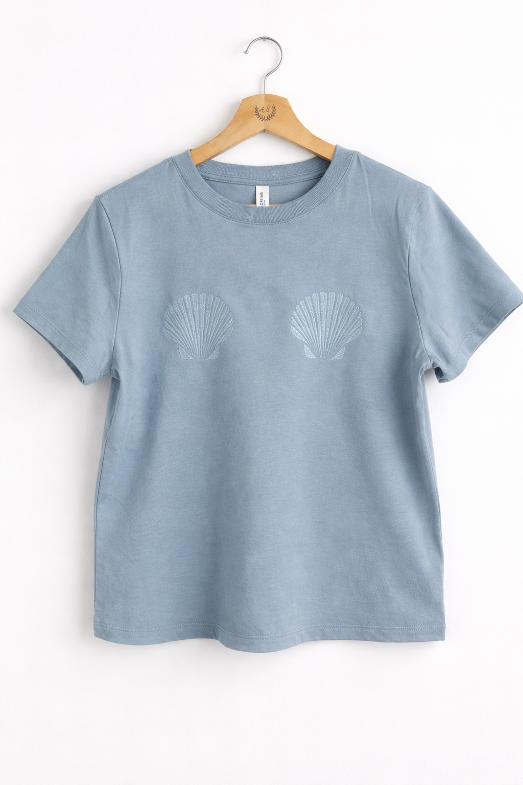 Embroidered Seashell Tee