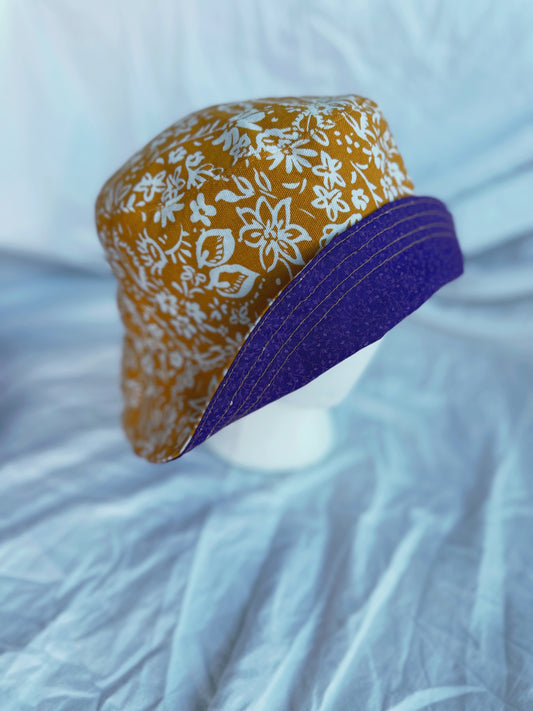 Reversible Purple + Gold Bucket Hat