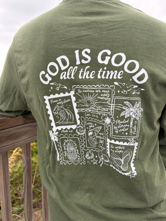 “God Is Good All the Time” Comfort Colors® Long Sleeve