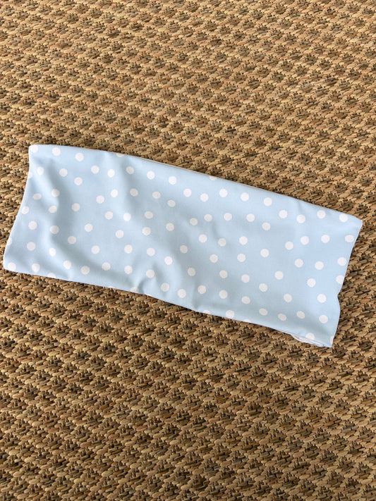 Carolina Blue Polka Dot Eva Bandeau Top