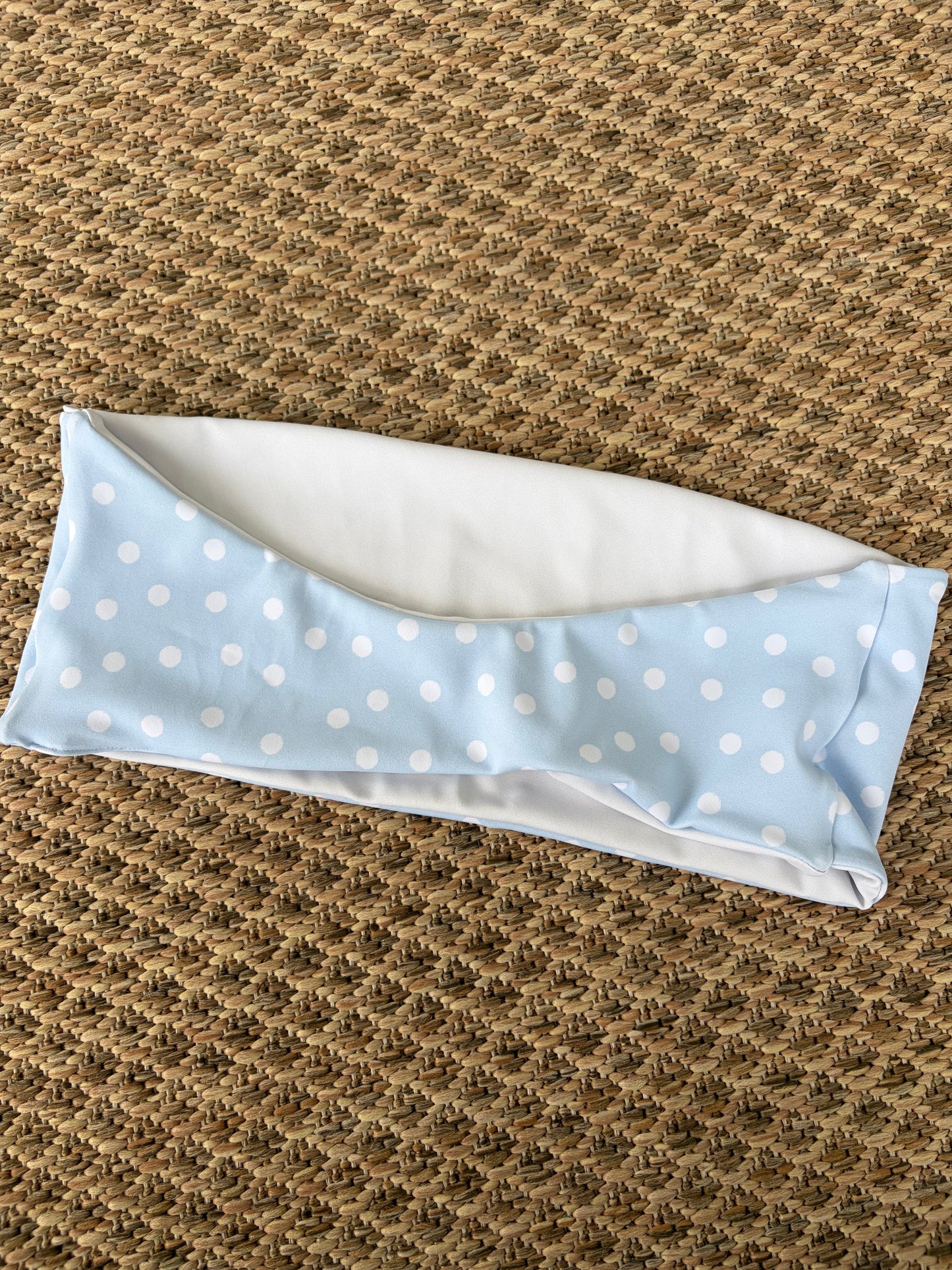 Carolina Blue Polka Dot Eva Bandeau Top