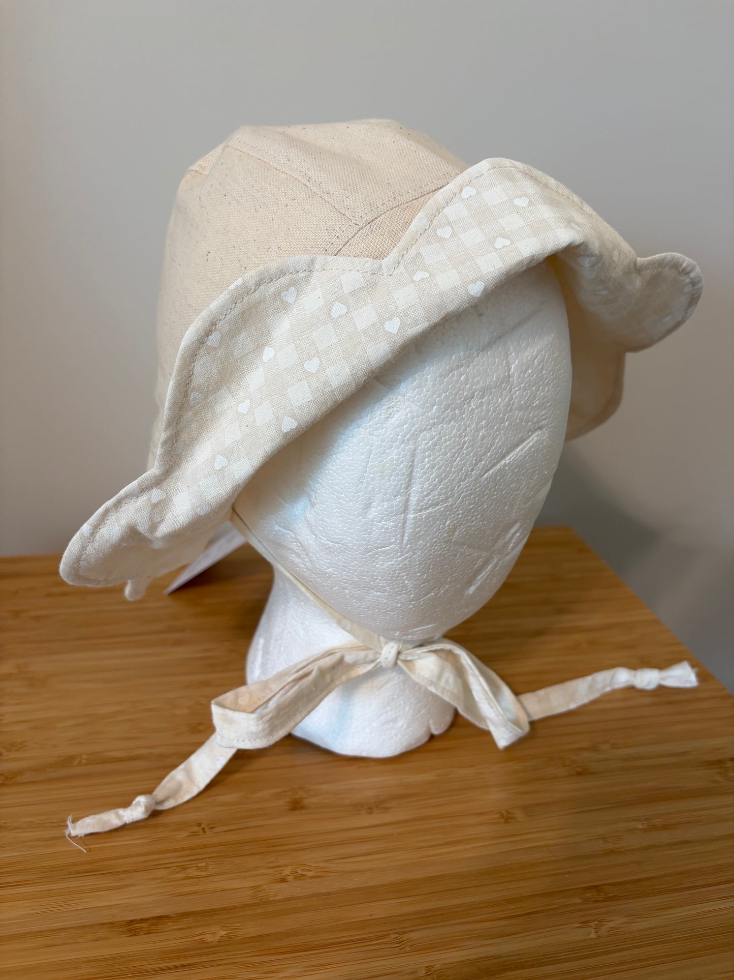 100% Cotton Baby Sunbonnet – Scallop Brim