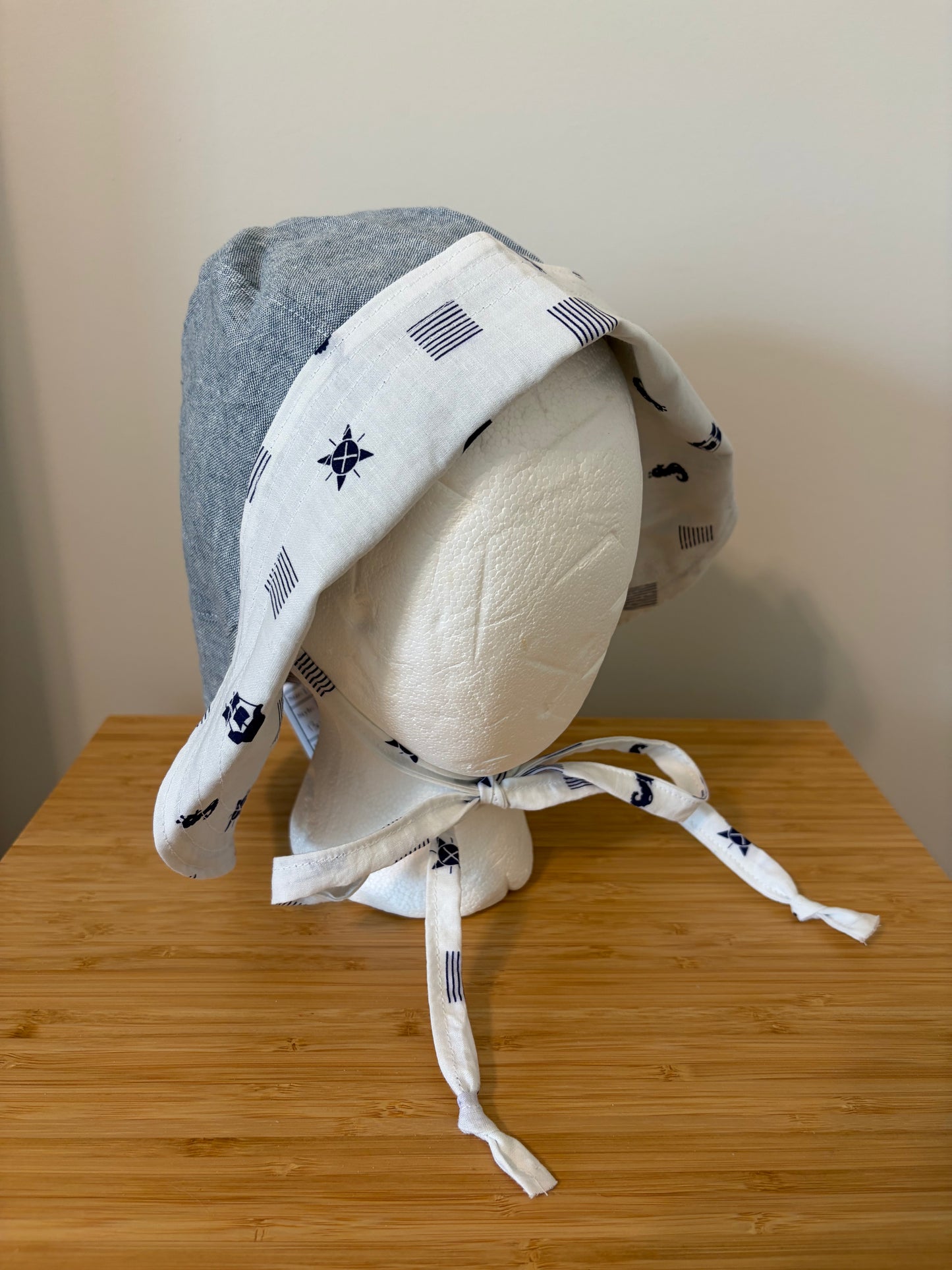 100% Cotton Baby Sunbonnet – Straight Brim