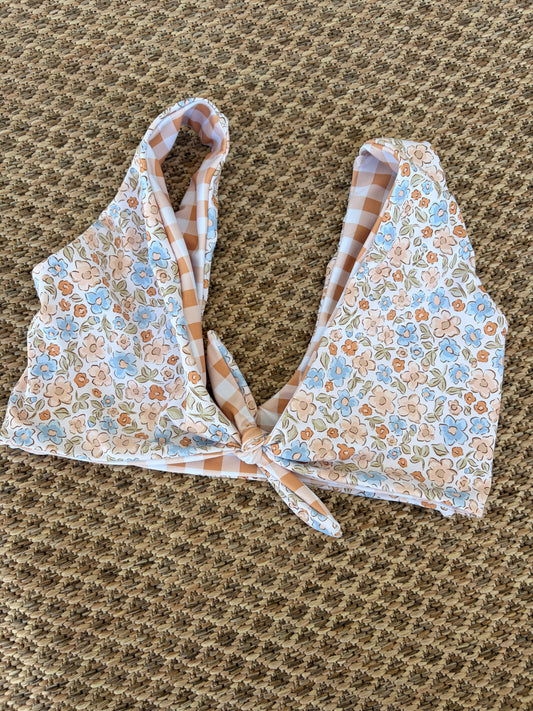 Ditsy Floral x Copper Gingham Emma Top