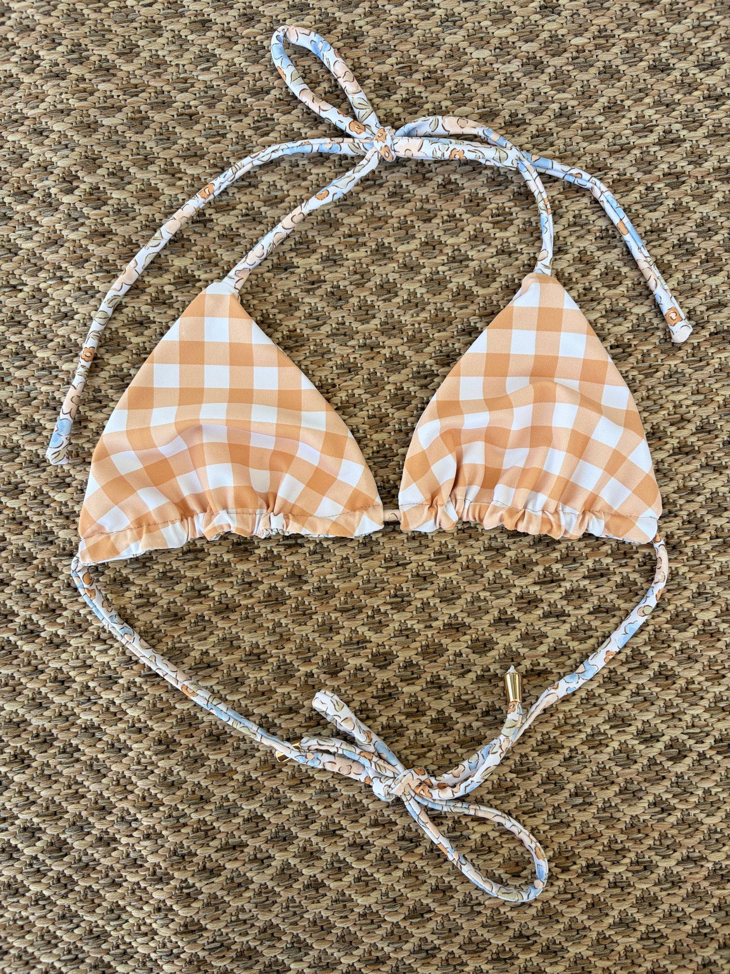 Ditsy Floral x Copper Gingham Zoe Top
