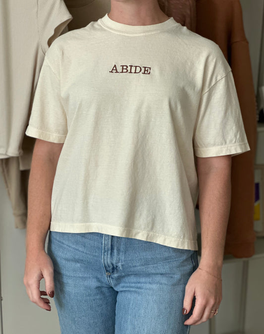 Abide Embroidered Boxy Tee