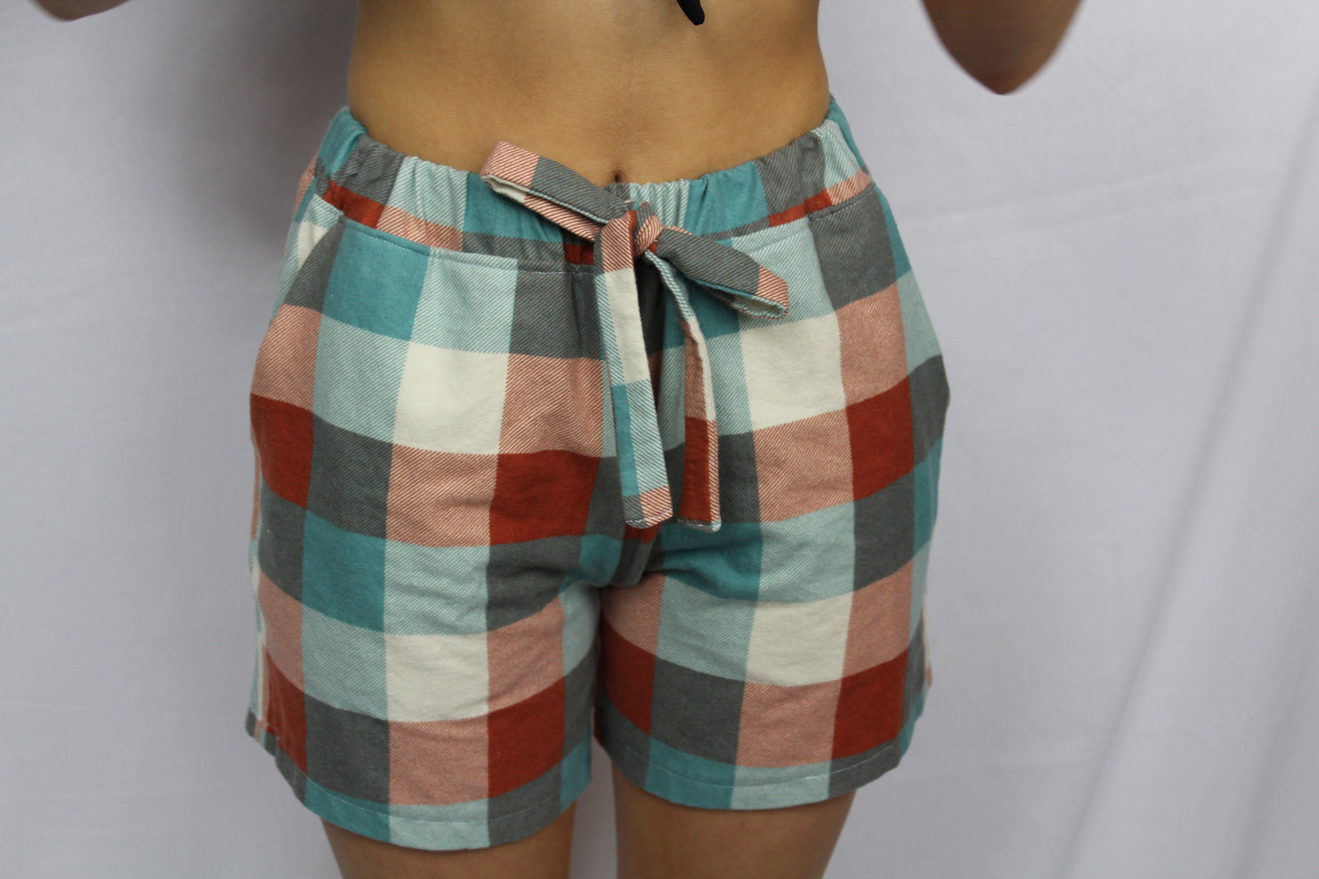 XS Fall Plaid Flannel Lounge Short