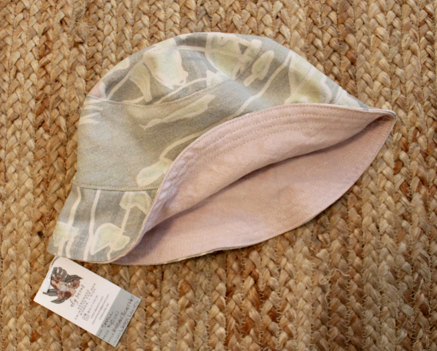 Small Water Lilly + Dusty Rose Bucket Hat